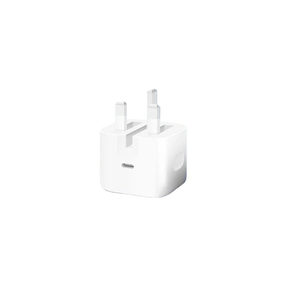USB-C Fast Wall Charger Adapter, UK 3-Pin Plug, Compact Design
