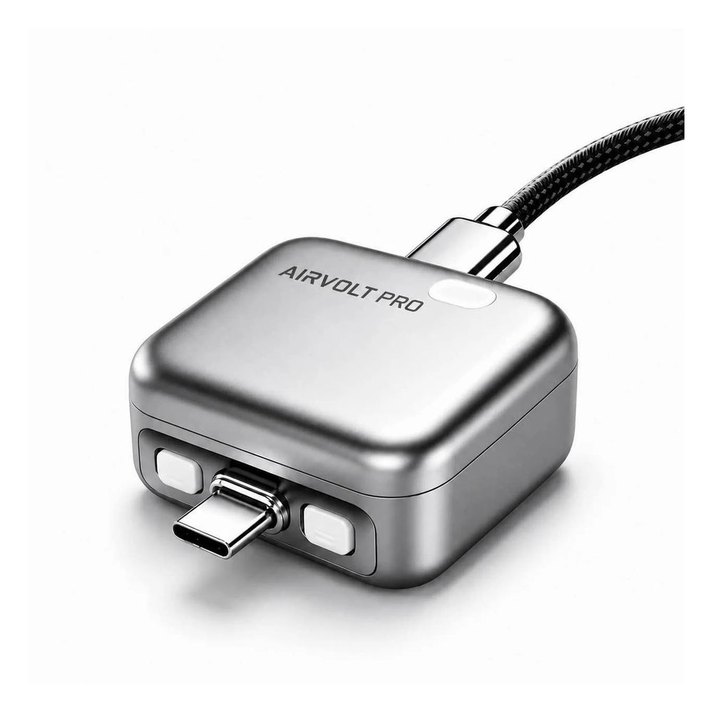 AirVolt Pro USB-C Charger Adapter with Automatic Power Cut-Off When Fully Charged, Metal Finish