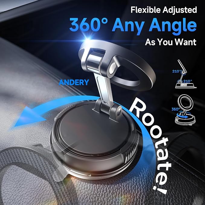 AirVolt Pro™ MagGrip Pro – 360° Magnetic Vacuum Car Phone Mount 🚗📱