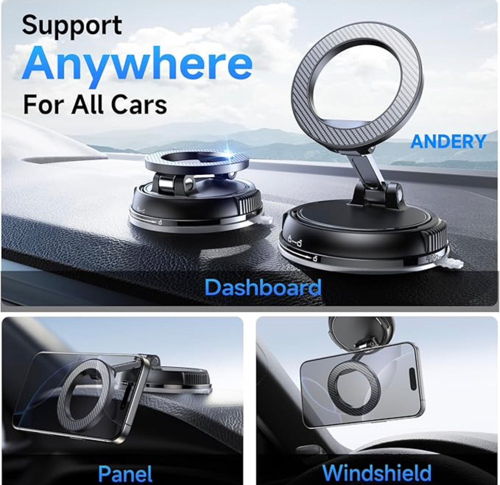 AirVolt Pro Magnetic Car Phone Holder – 360° Adjustable Dashboard Mount